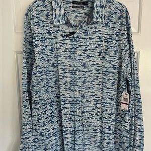 Nautica long sleeve shark shirt.  New, never worn.  XXL, stretch fit.